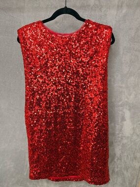 Beach Riot Red Sequin Dress